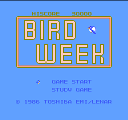 Bird Week (Japan) Title Screen